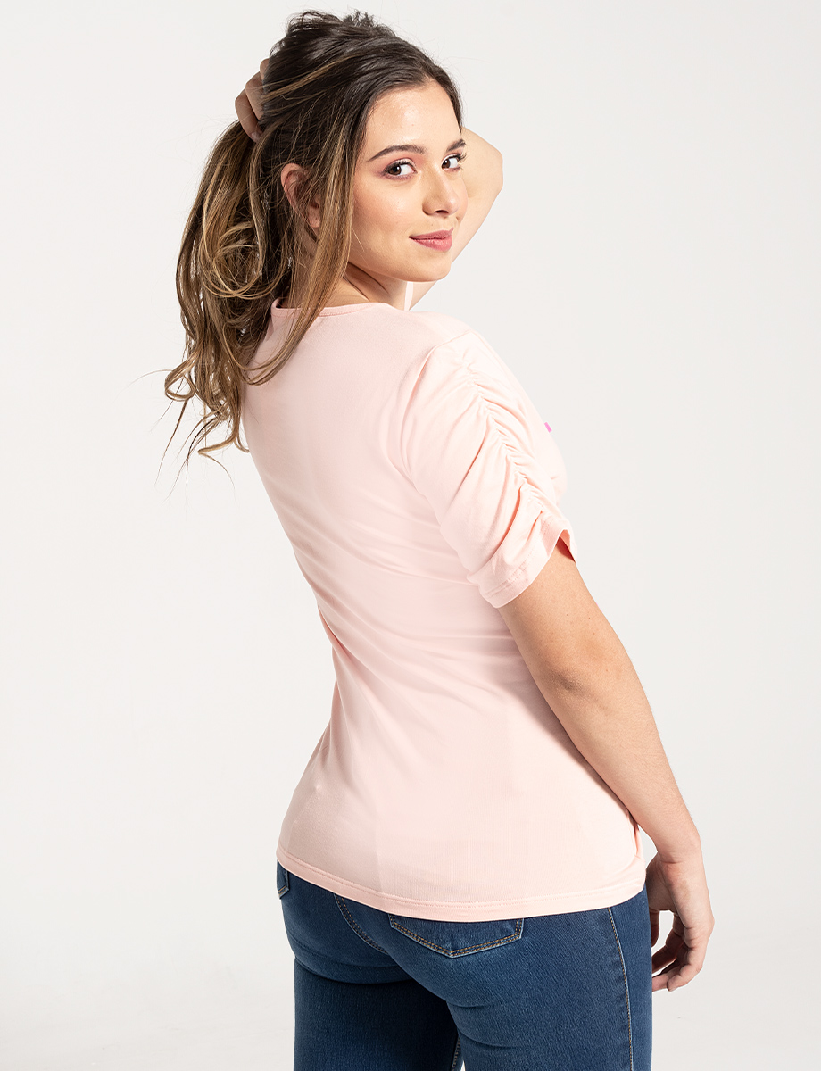 Camiseta Femme Power rosado