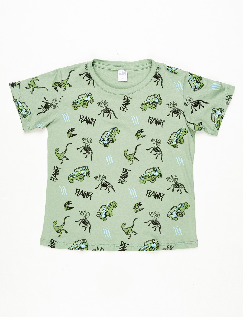 Camiseta Dinosaurios verde