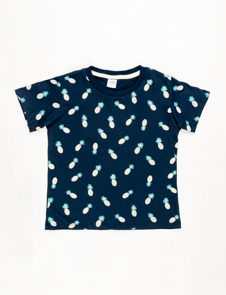 Camiseta Piñas azul marino