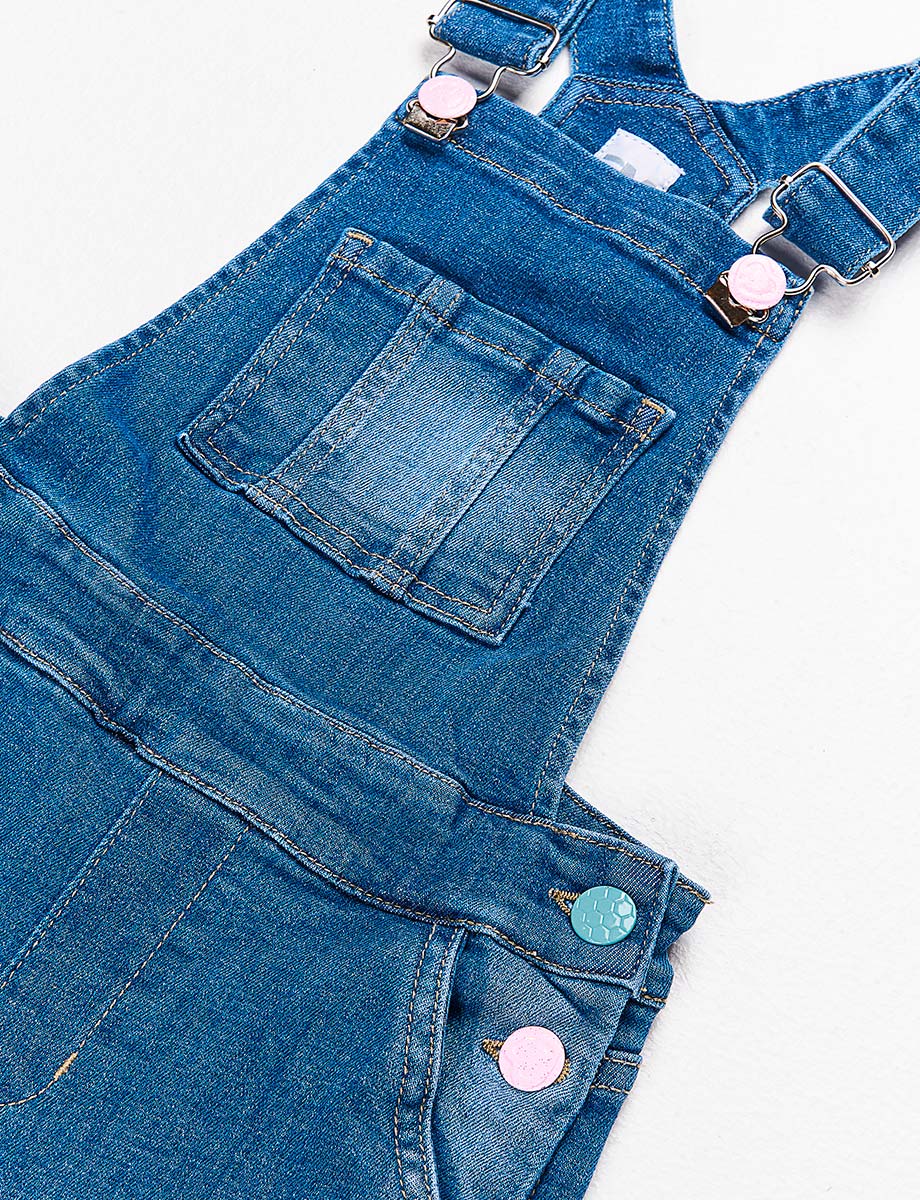Overol largo denim con roturas