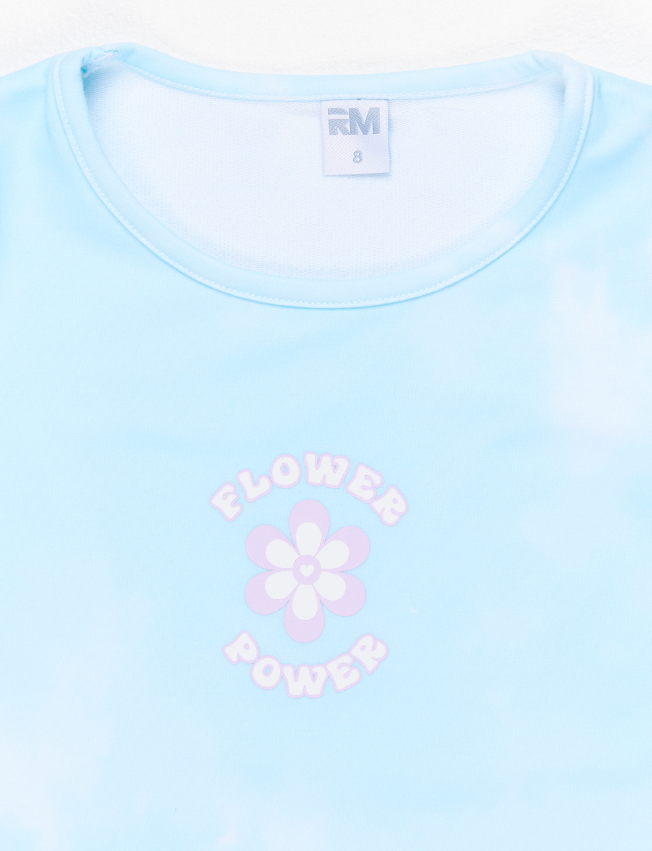 Vestido tie-dye celeste