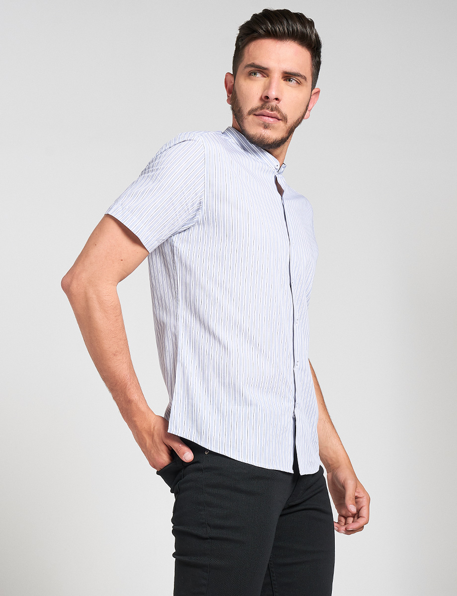 Camisa cuello mao rayas