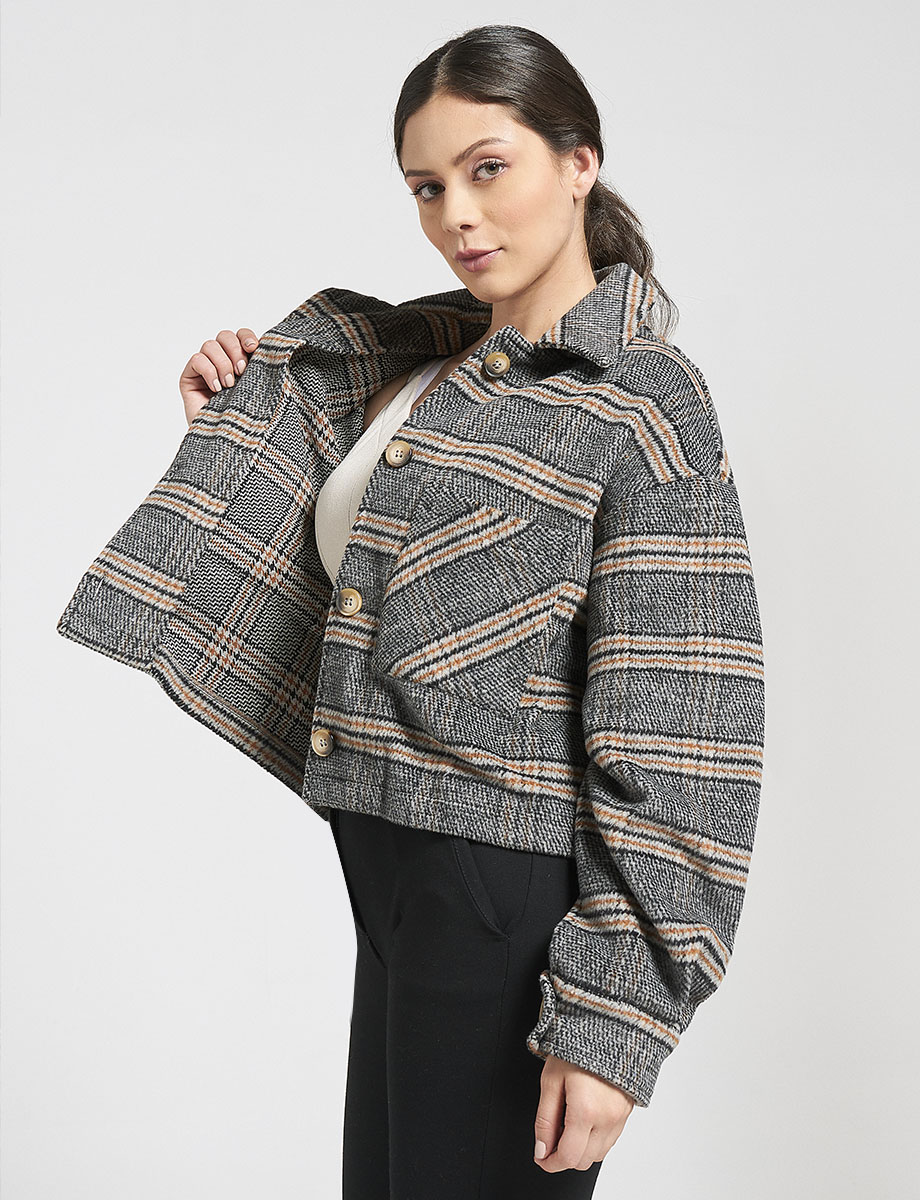 Chompa cuadros Oversize