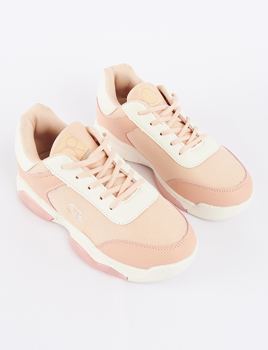 Sneaker Combinado con Cordones OP