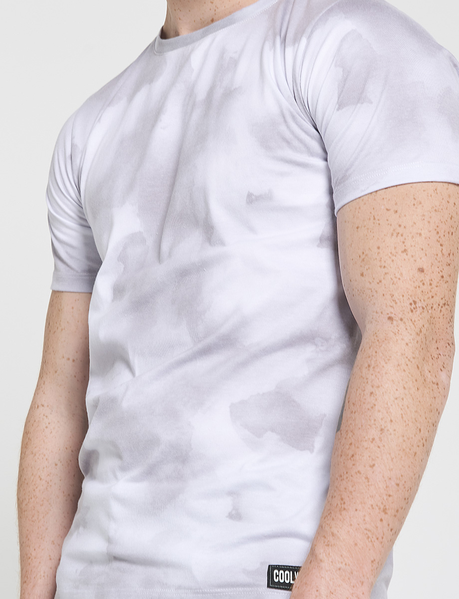 Camiseta Tie-dye blanco-gris
