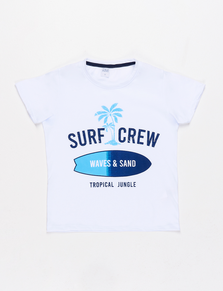 Camiseta Surf Crew blanca