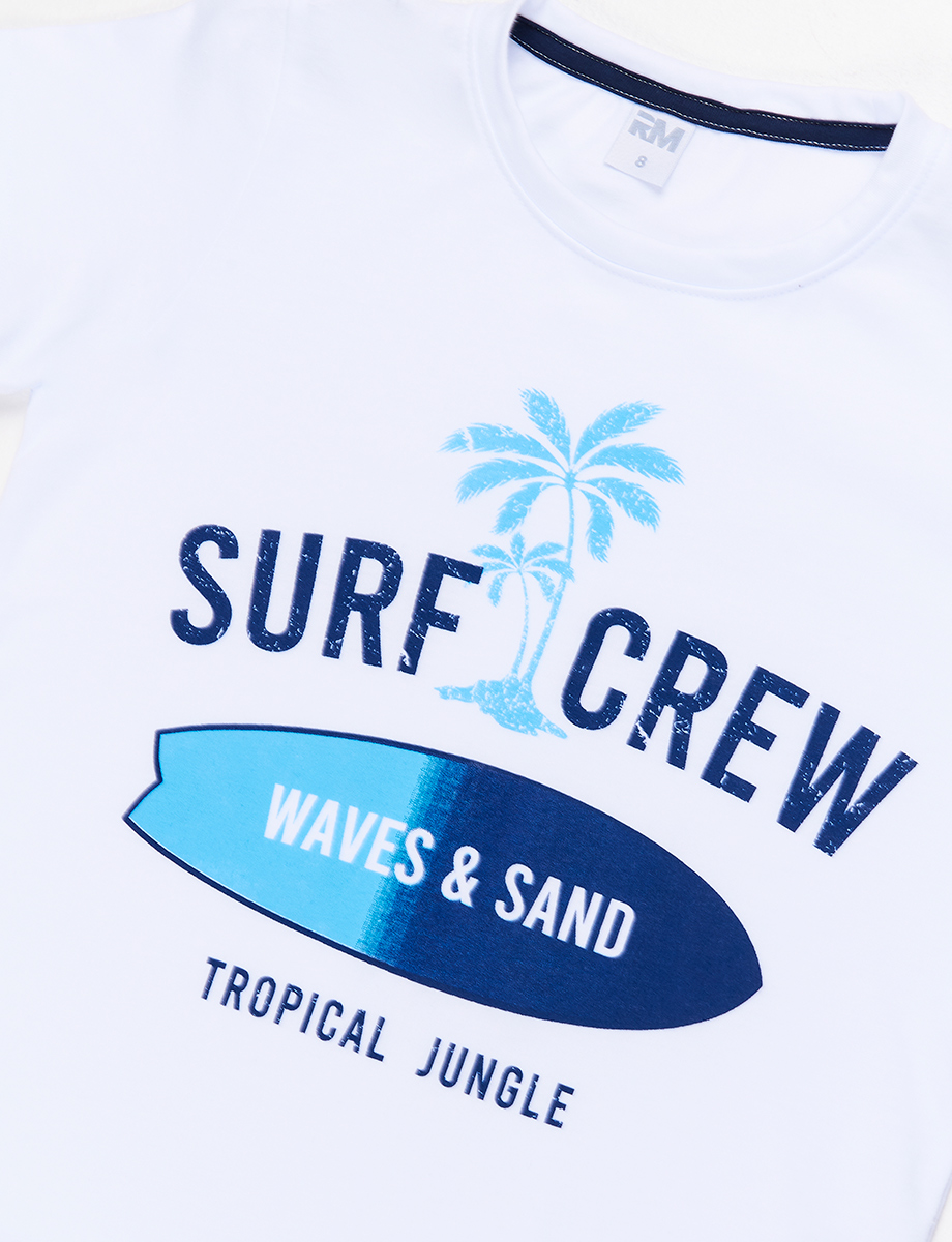 Camiseta Surf Crew blanca