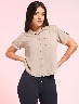 Blusa manga corta kaky