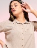 Blusa manga corta kaky