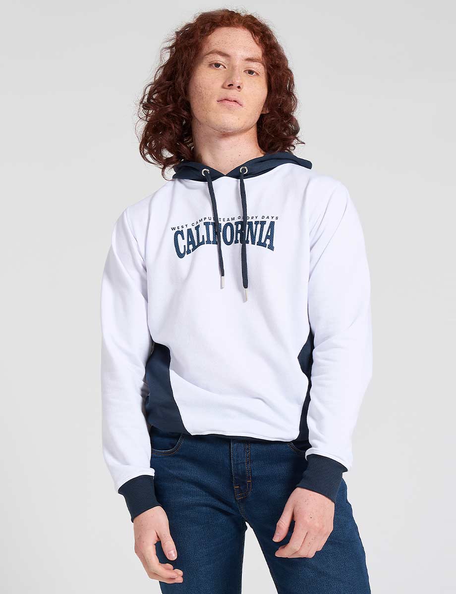Hoddie Fleece California bicolor