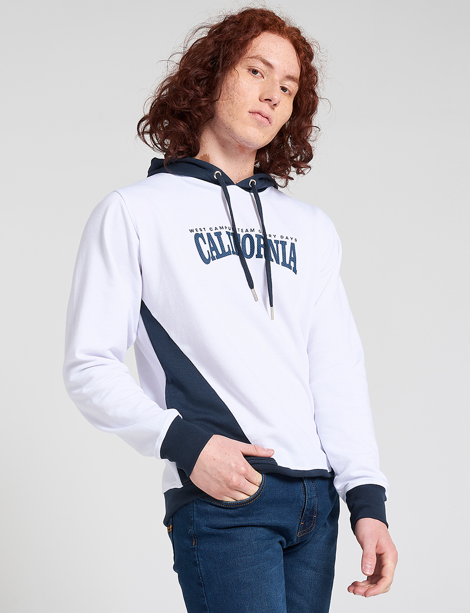 Hoddie Fleece California bicolor