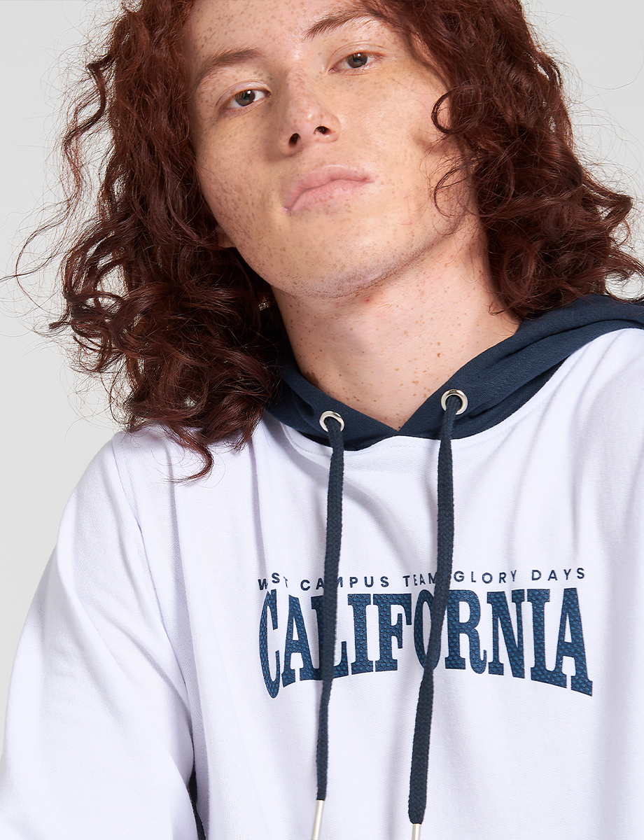 Hoddie Fleece California bicolor