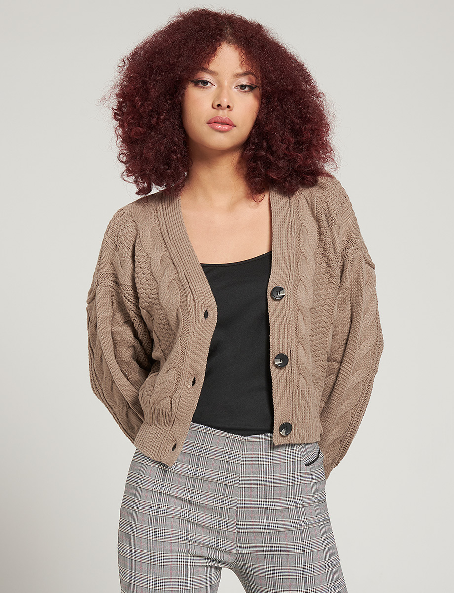 Sweater Trenzado con Botones