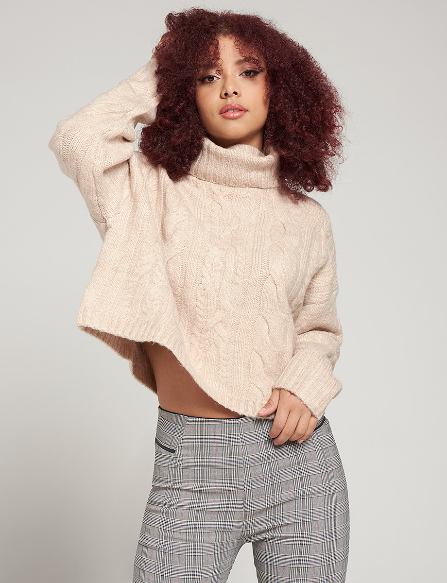 Sweater Cuello Alto Unicolor