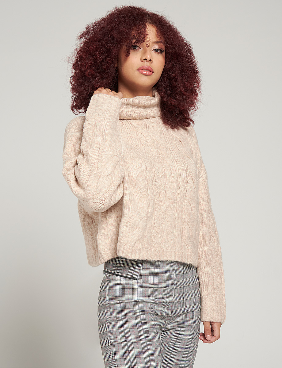 Sweater Cuello Alto Unicolor