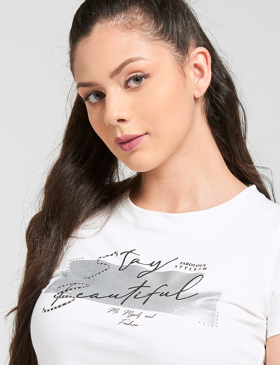 Camiseta blanca Stay Beautiful