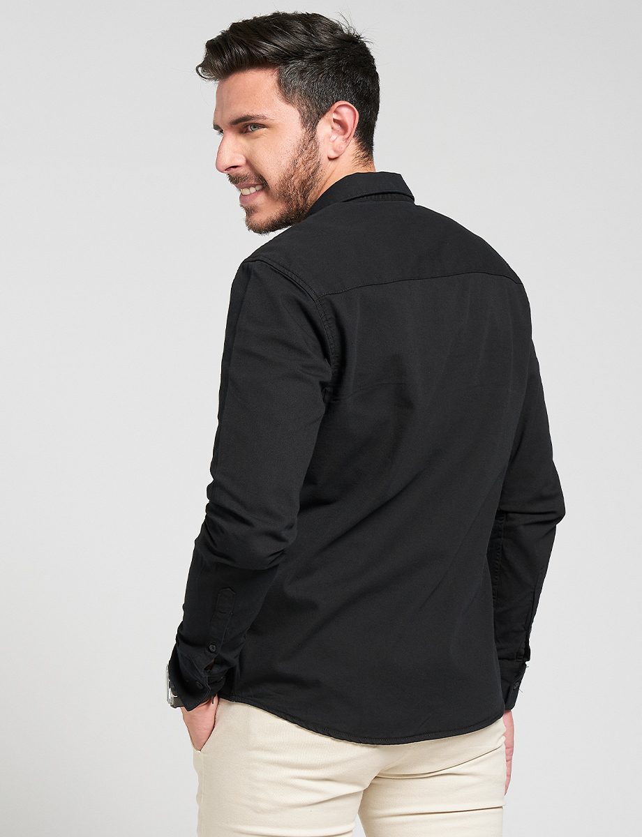 Camisa manga larga negra