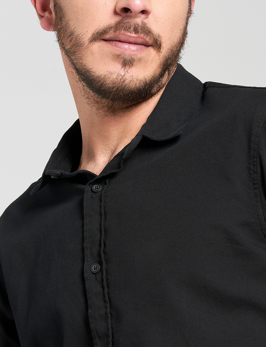 Camisa manga larga negra