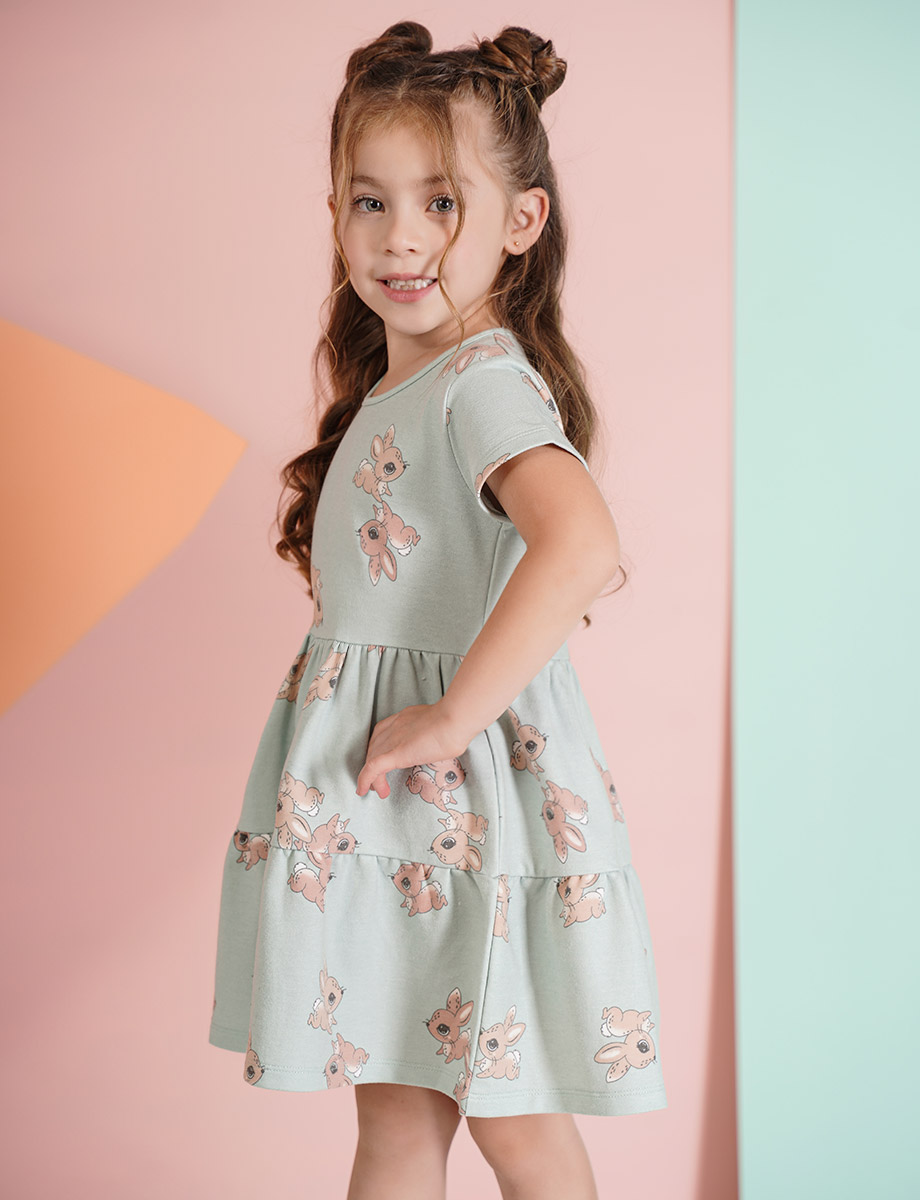 Vestido Conejos manga corta
