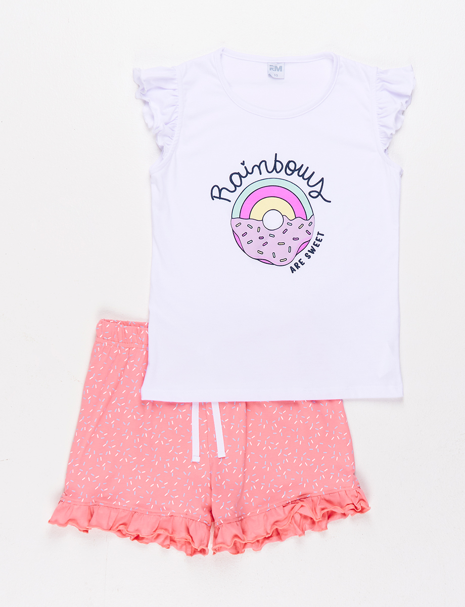 Pijama 2 piezas con vuelos Donut
