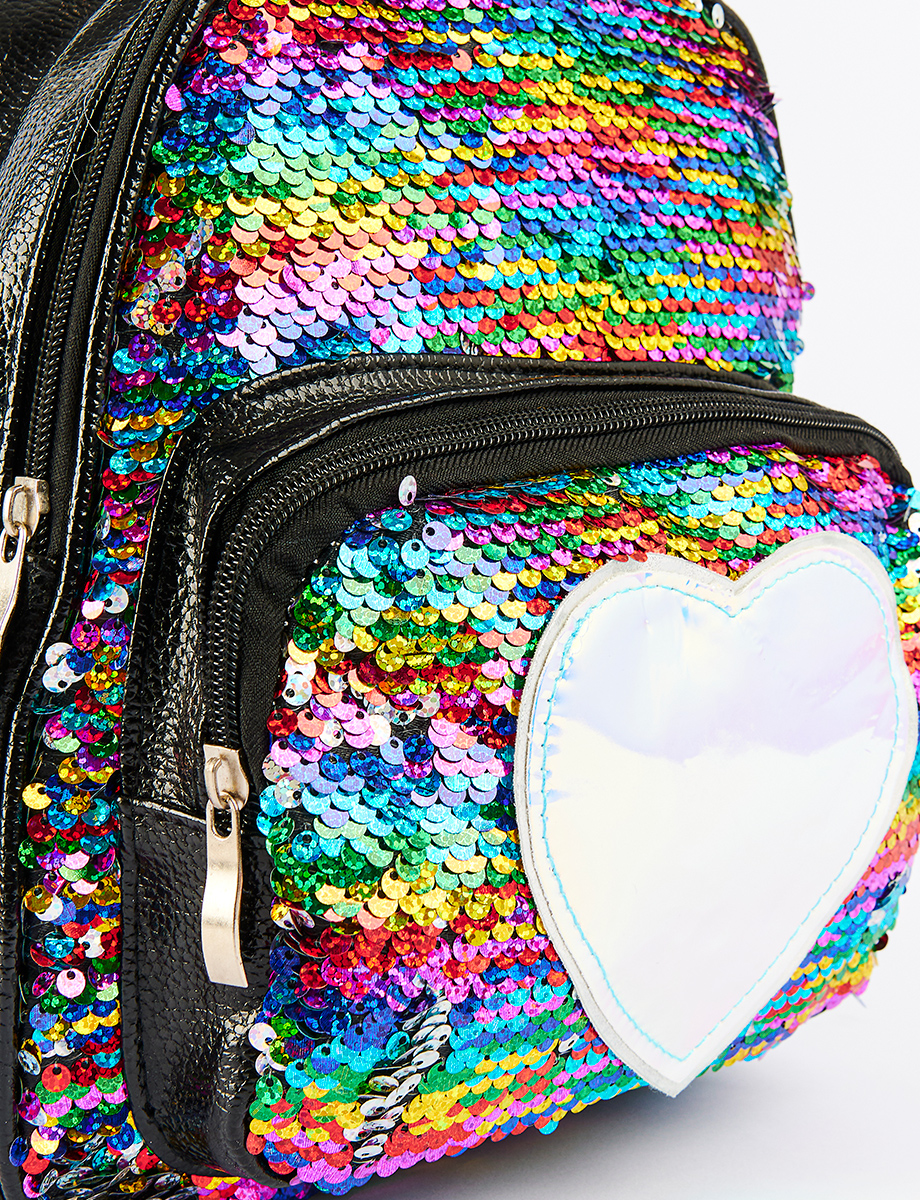 Mochila unicornio lentejuelas colores
