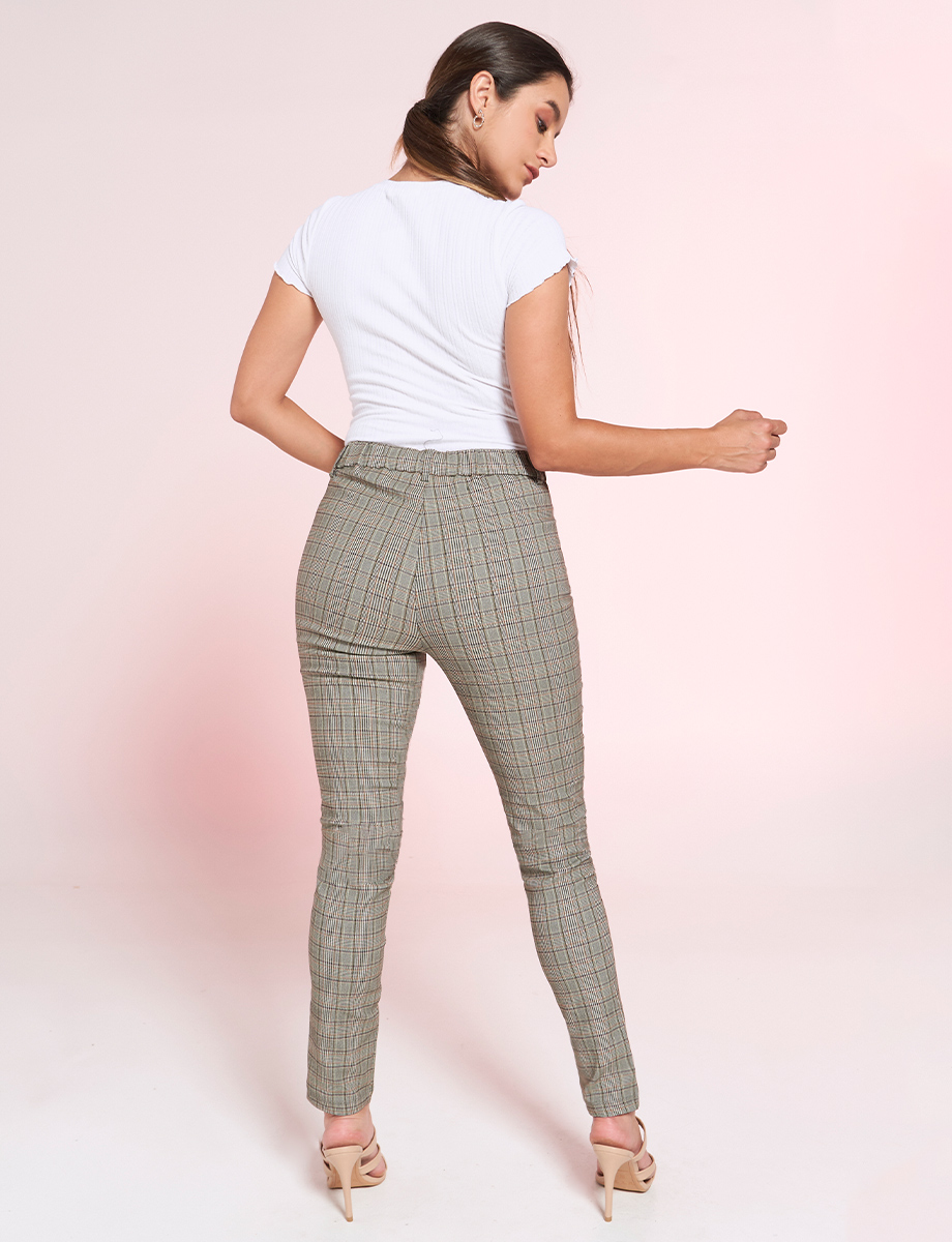 Pantalón a Cuadros Café