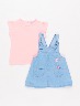Conjunto Vestido Overol + Camiseta
