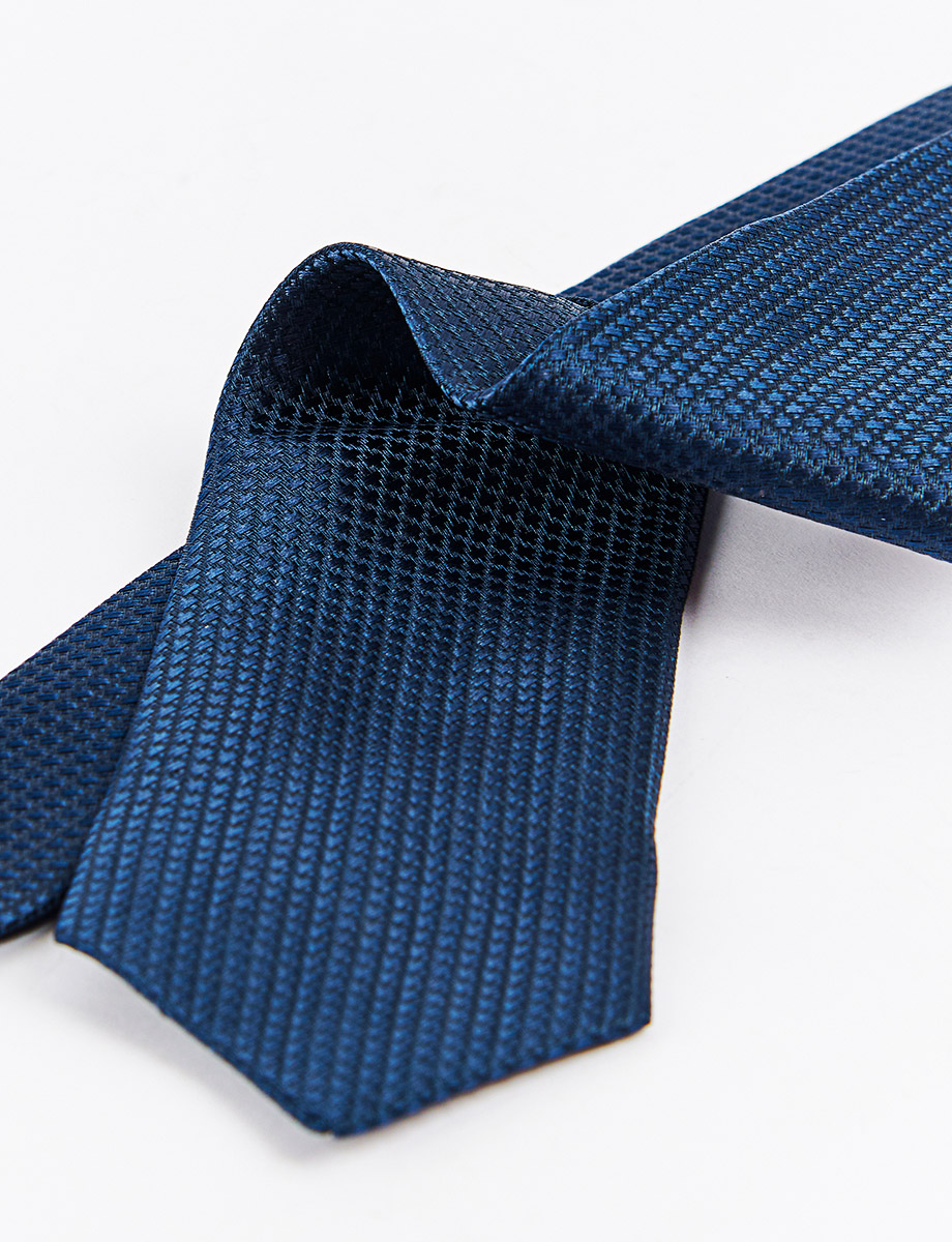 Corbata cuadros azul marino