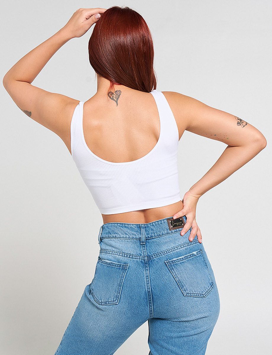 Top Crop Corte en V