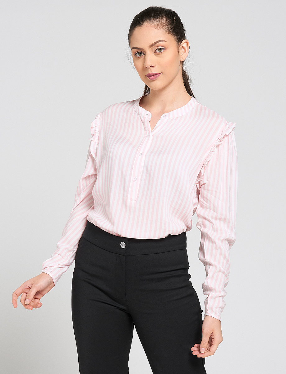Blusa rayas manga larga