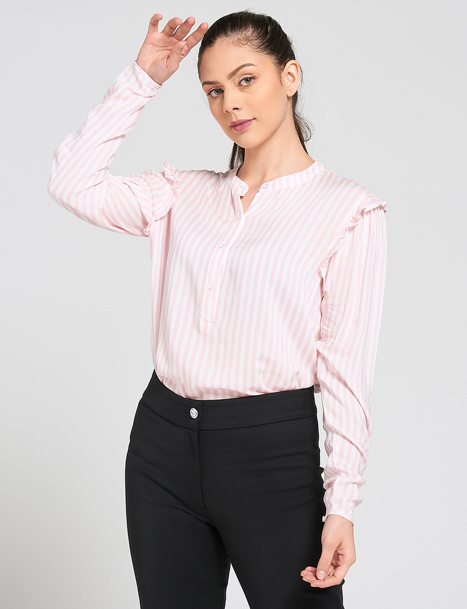 Blusa rayas manga larga