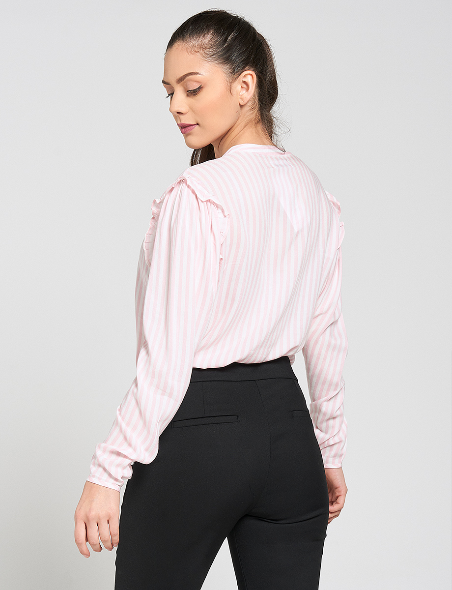 Blusa rayas manga larga