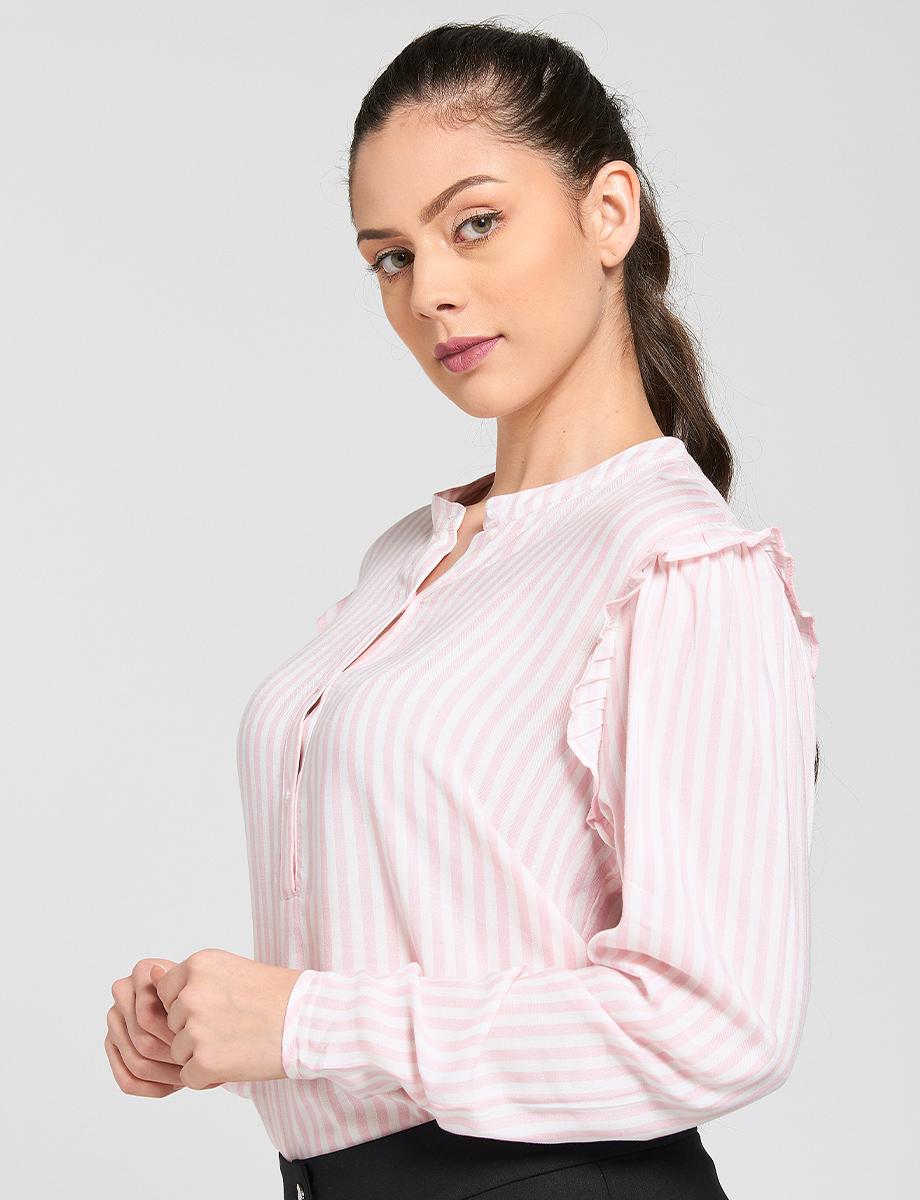 Blusa rayas manga larga