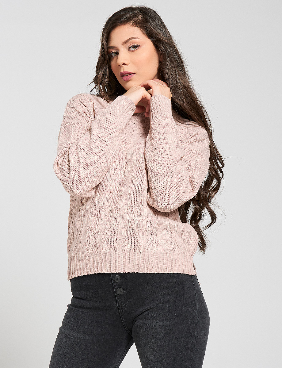 Sweater De Mujer En Lana Acanalada