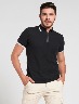 Polo negro con cierre