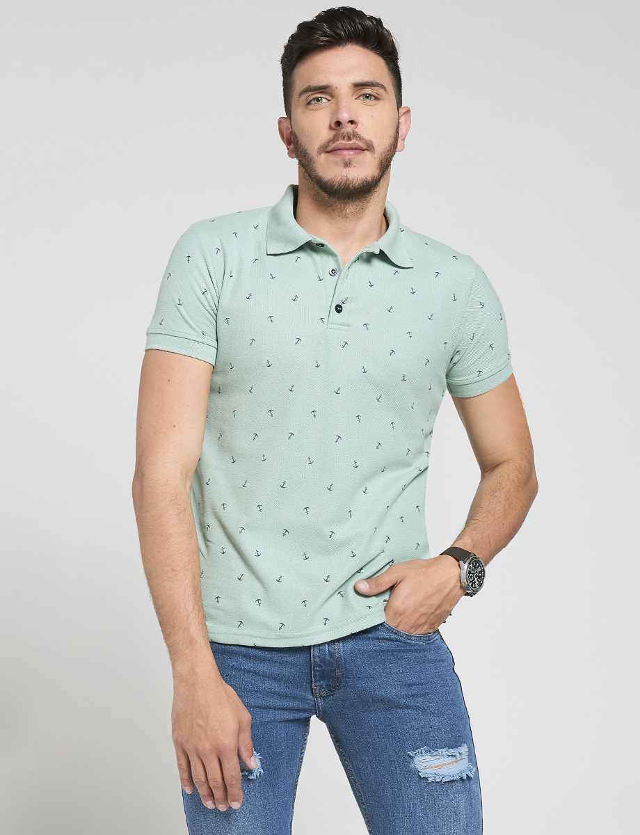 Camiseta polo prints anclas