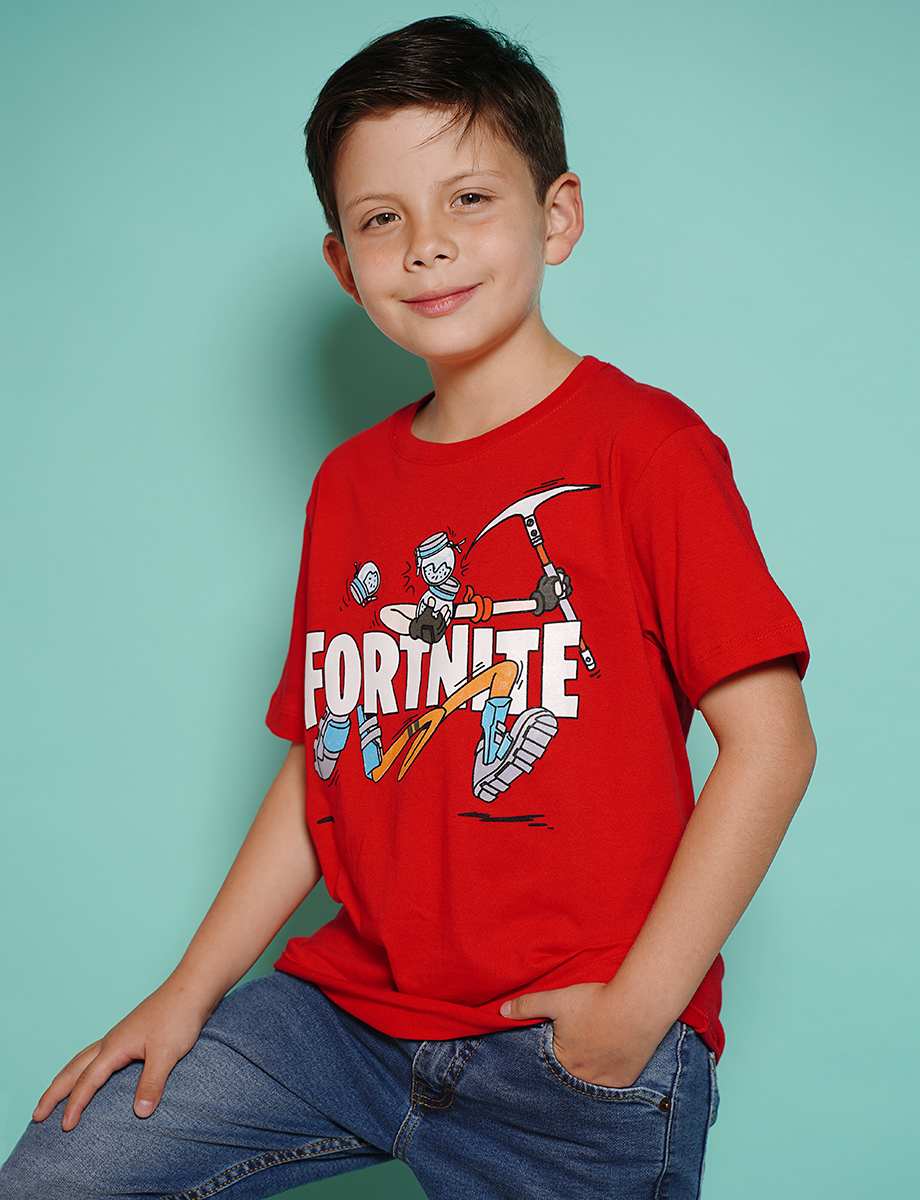 Camiseta Esc Fortnite Roja, NIÑOS, NIÑOS, ESCOLAR NIÑOS, INFANTIL