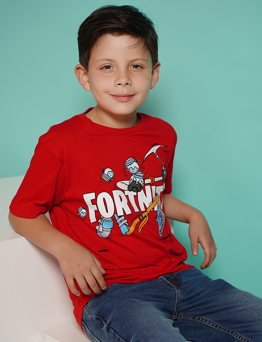 Camiseta Esc Fortnite Roja
