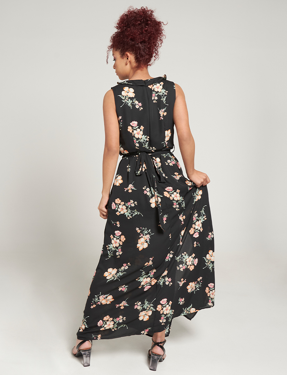 Vestido floreado Manga sisa