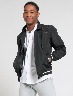 Chaqueta Bomber en poliéster negro/blanco