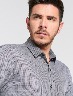 Camisa mini cuadros gris
