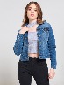Chaqueta Denim con Desgastes de color