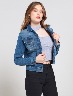 Chaqueta Denim con Desgastes de color