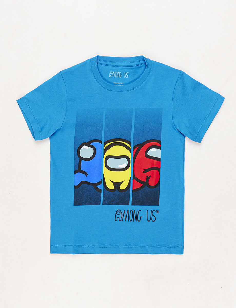 Camiseta esc Azul Among Us