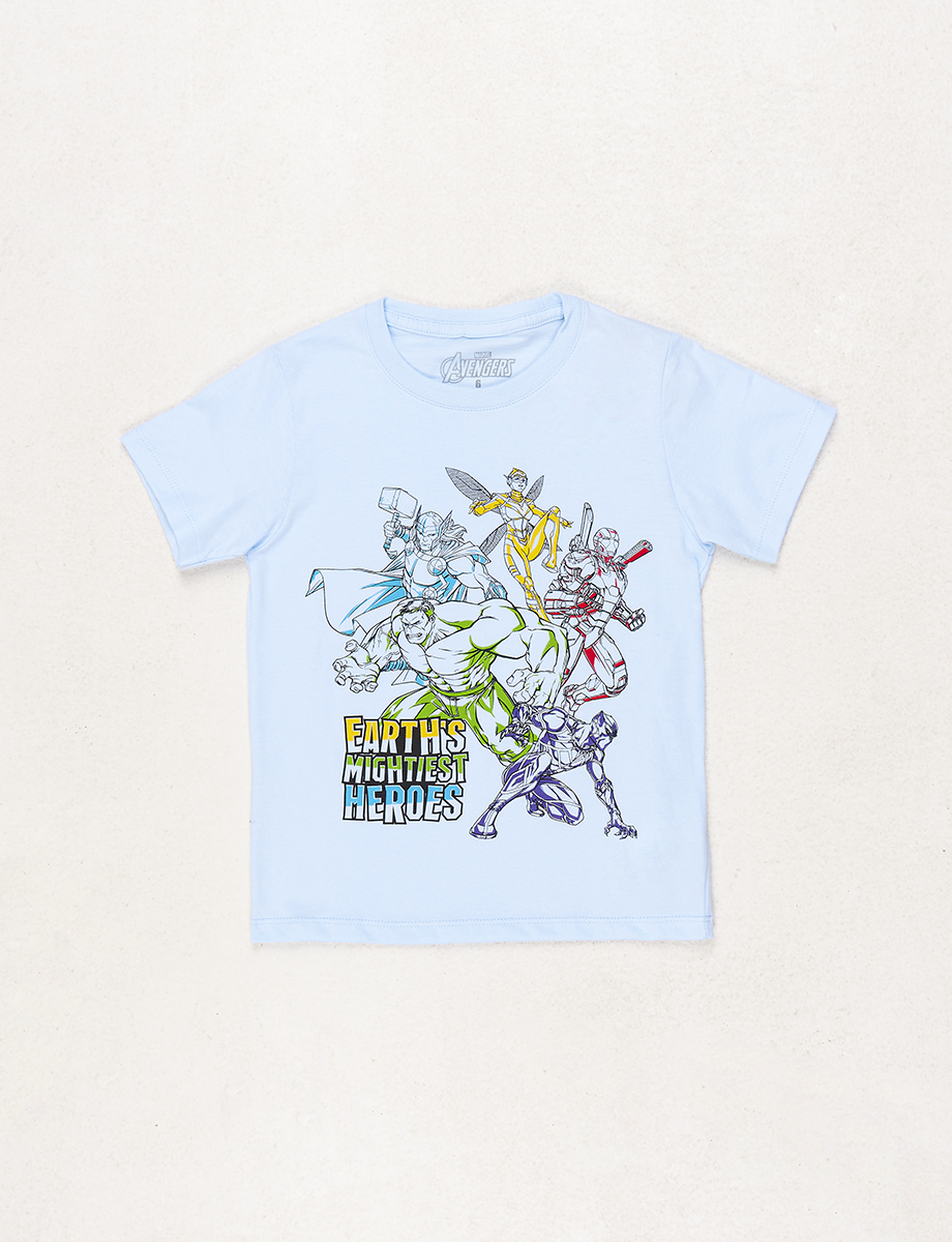 Camiseta pre Avengers Celeste