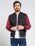 Chaqueta bomber negro/vino