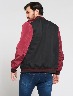 Chaqueta bomber negro/vino