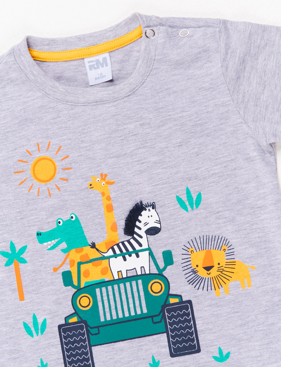 Camiseta Animales Gris medio