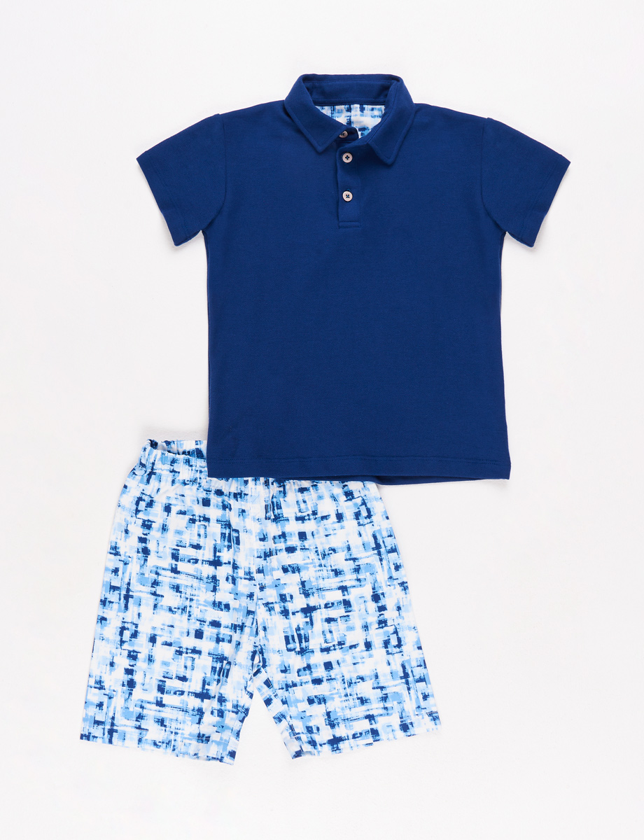 Conjunto polo-short azul