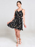 Vestido Estampado Flores Negro